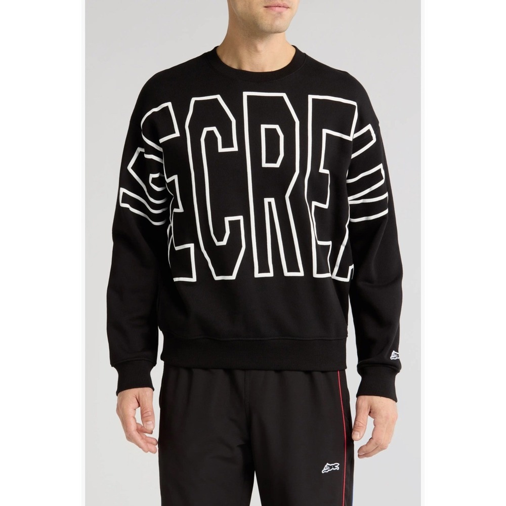 BBC Ice Cream Sweatshirt Mens L Black White Puff Print Pullover Billionaire Boys